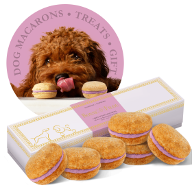 Dog Macarons - Count of 6 (Dog Treats | Dog Gifts) (flavor: Raspberry)