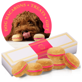 Dog Macarons - Count of 6 (Dog Treats | Dog Gifts) (flavor: Rose)